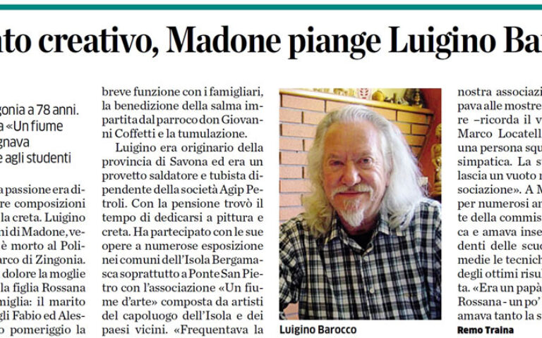 Talento creativo, Madone piange Luigino Barocco