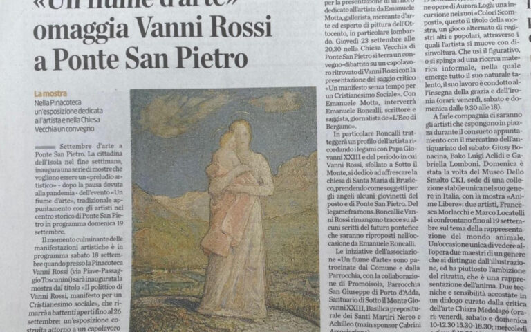 Un fiume d’arte omaggia Vanni Rossi