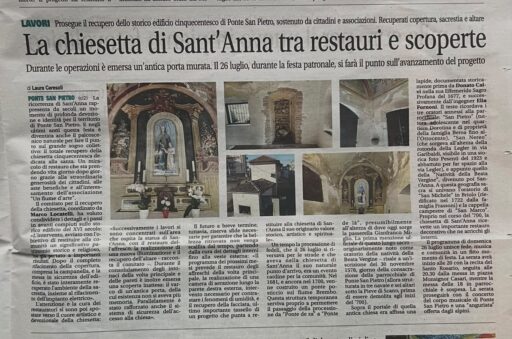 Lavori nella chiesetta di Sant’Anna
